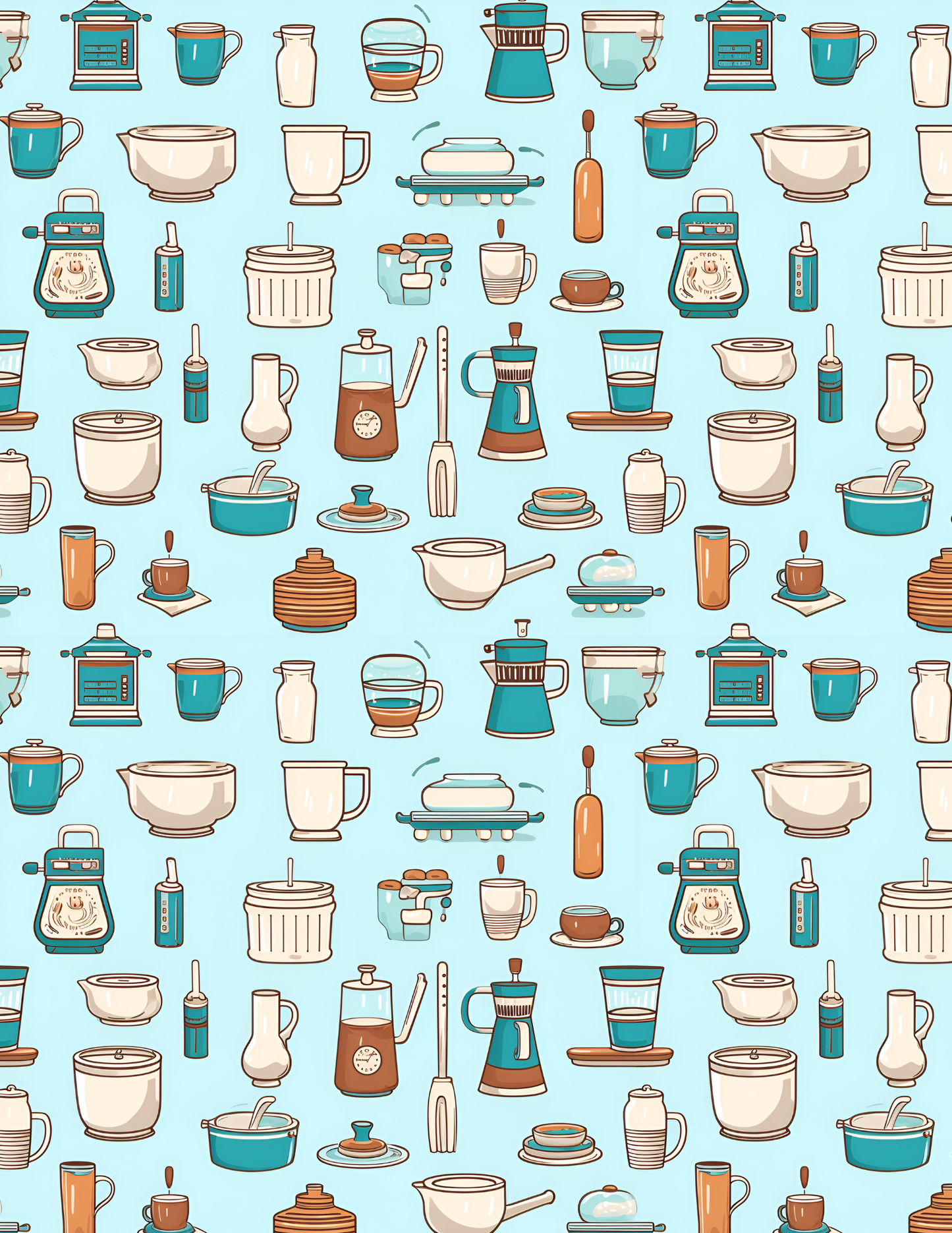 PCC VK106 BLUE VINTAGE KITCHEN Transfer Paper | POLYMER CLAY