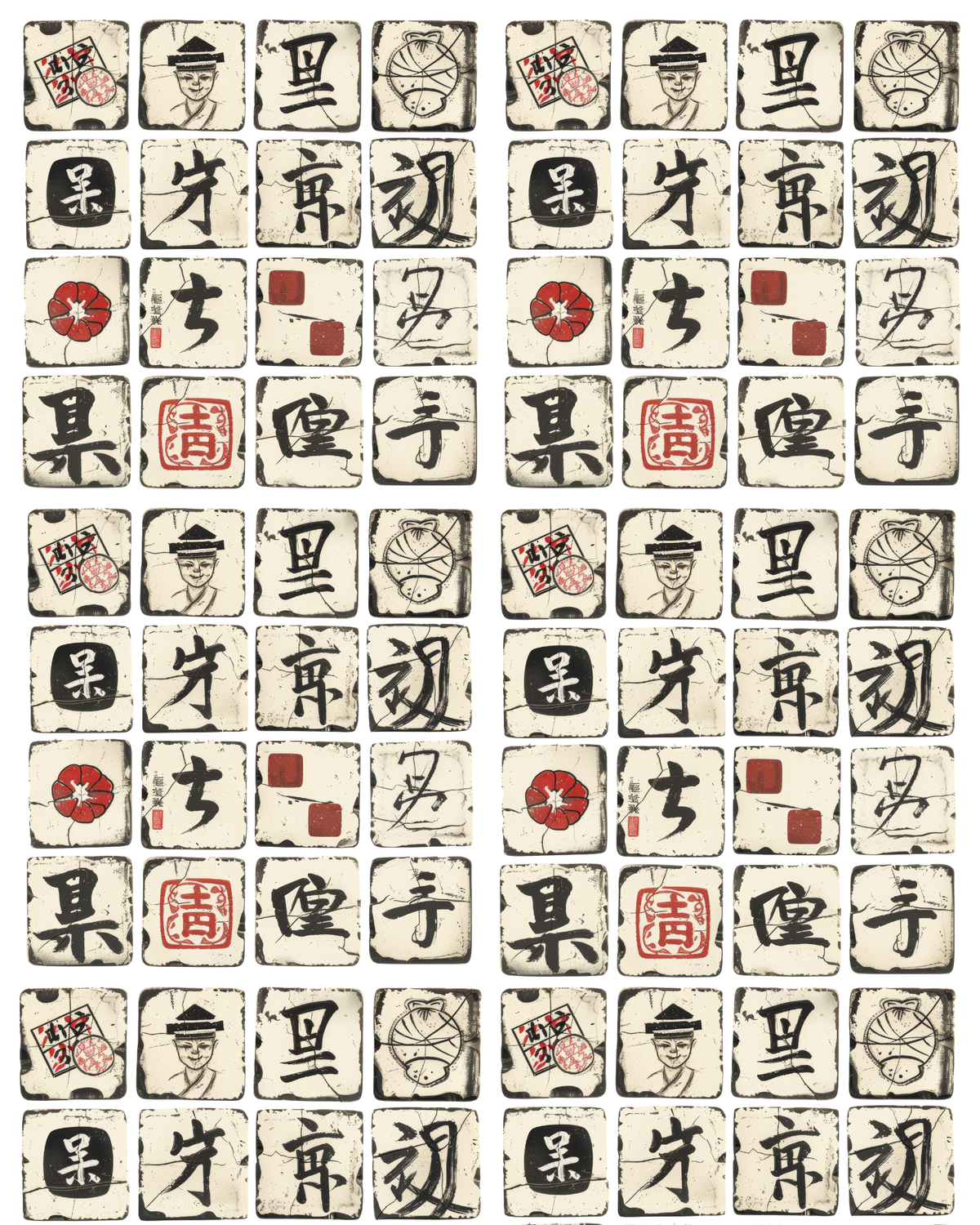 MAHJONG PCC 1013 | TRANSFER PAPER FOR POLYMER CLAY