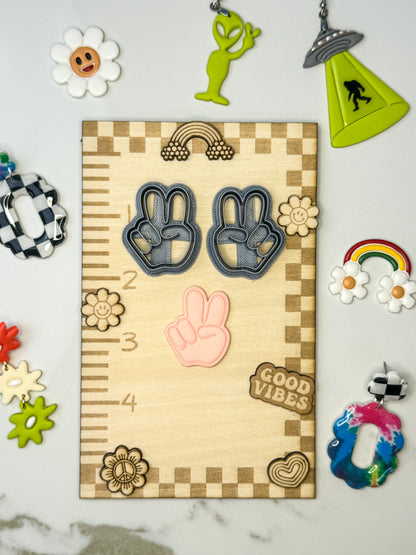 Peace Sign Fingers Clay Cutter