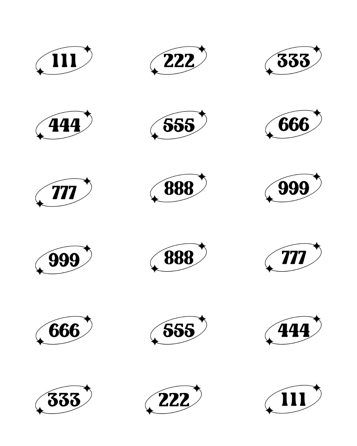 PCC 2082 ANGEL NUMBERS Transfer Paper | THE CHARM BAR
