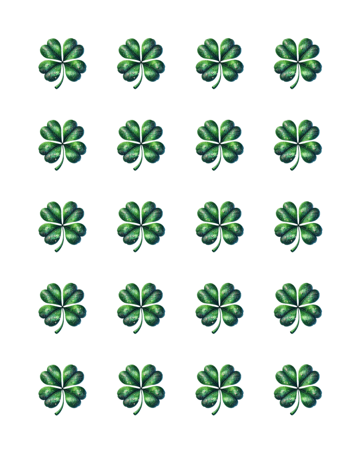 PCC 2135 FOUR LEAF CLOVERS Transfer Paper | THE CHARM BAR
