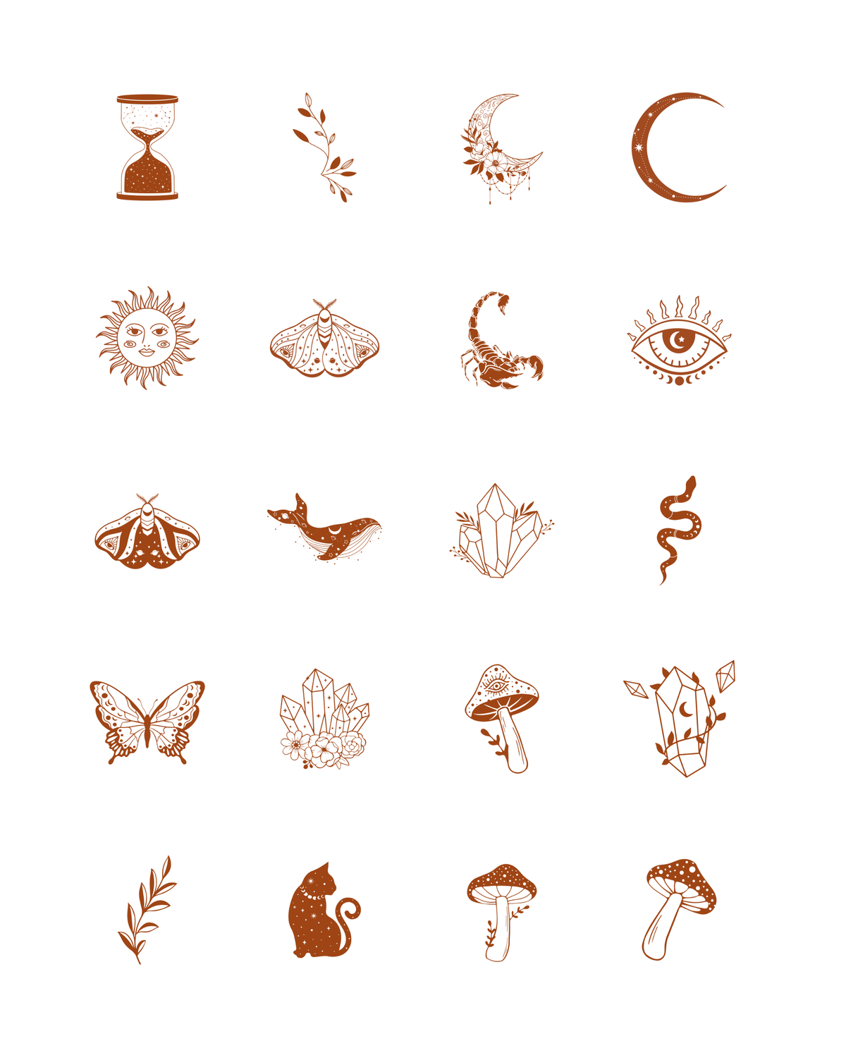 PCC 2141 BOHO CELESTIAL LINES Transfer Paper | THE CHARM BAR