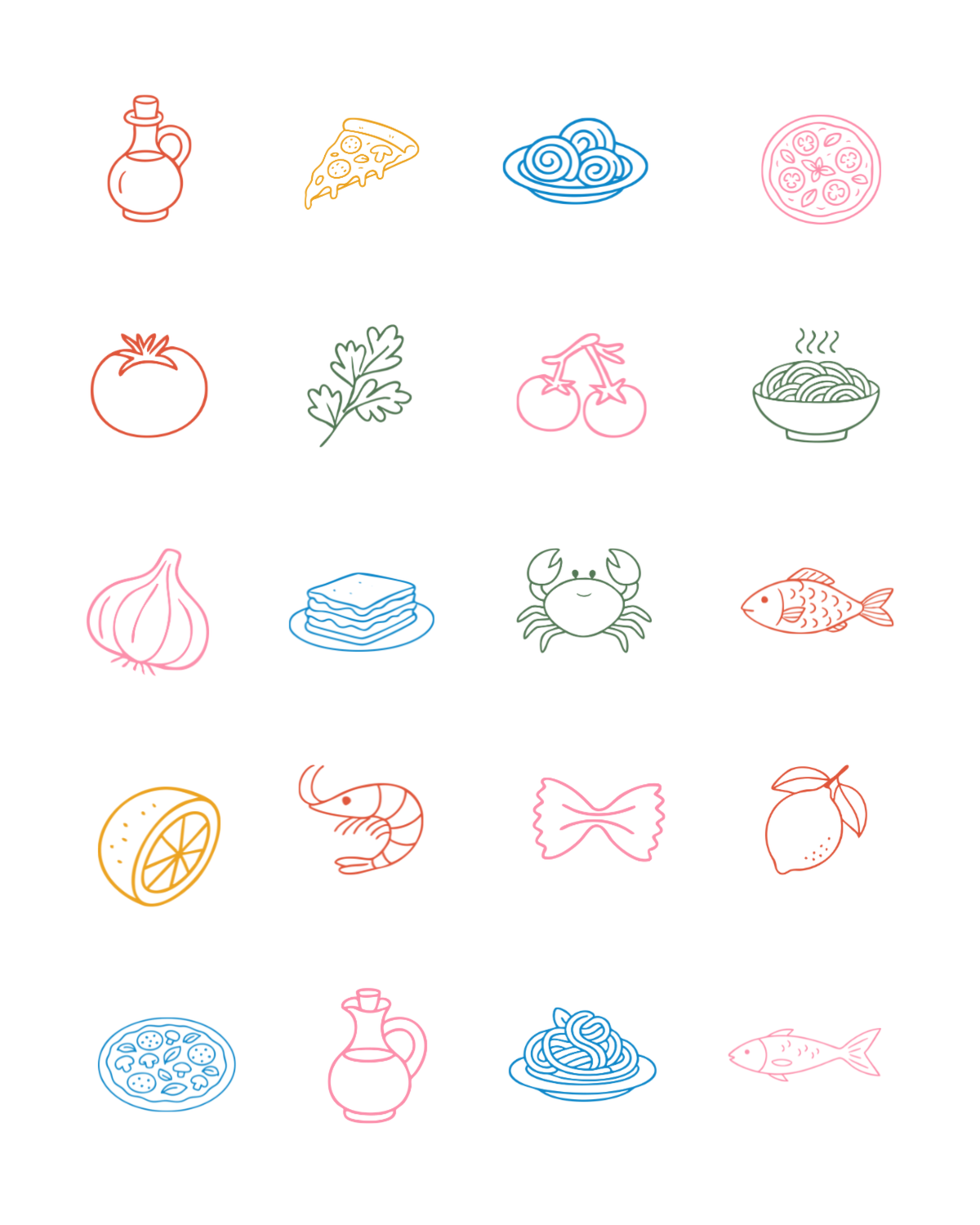 PCC 2146 COLORFUL SEAFOOD Transfer Paper | THE CHARM BAR