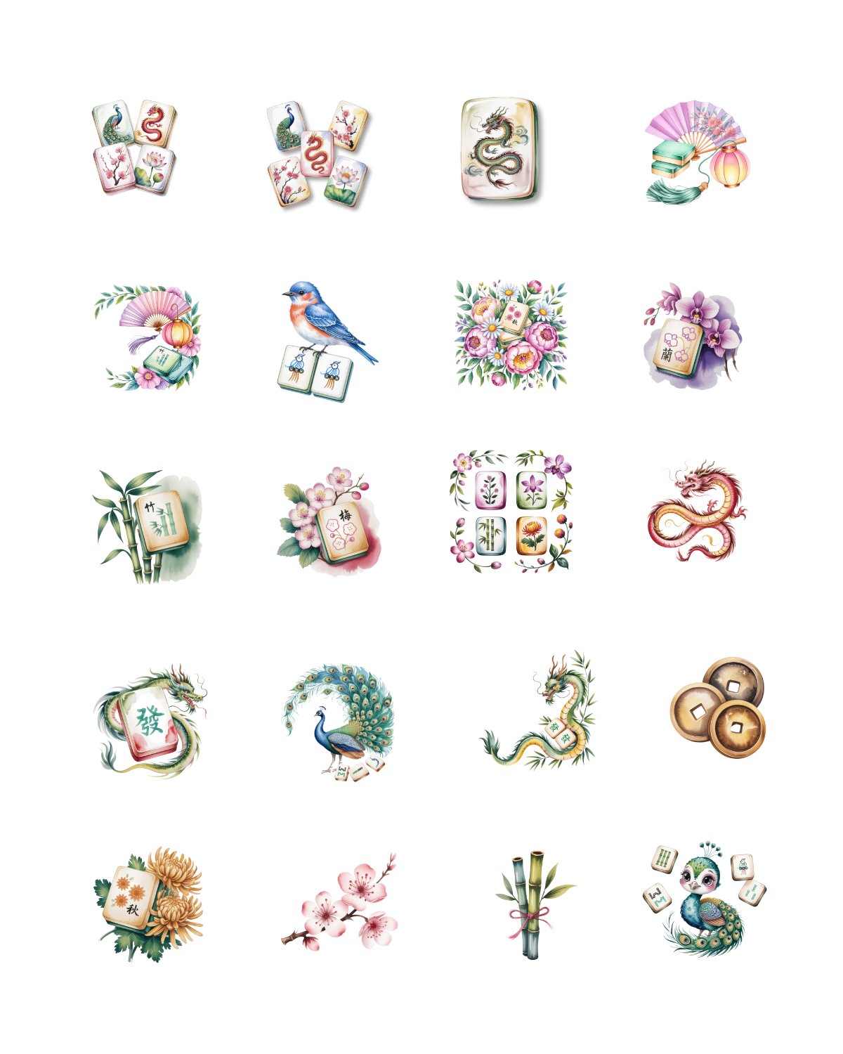 PCC 2192 MAHJONG Transfer Paper | THE CHARM BAR