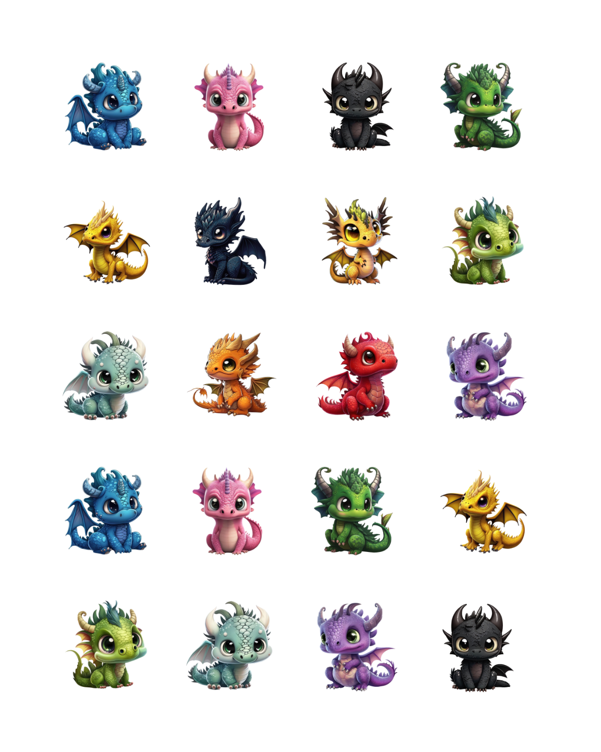 PCC 2282 BABY DRAGONS Transfer Paper | THE CHARM BAR