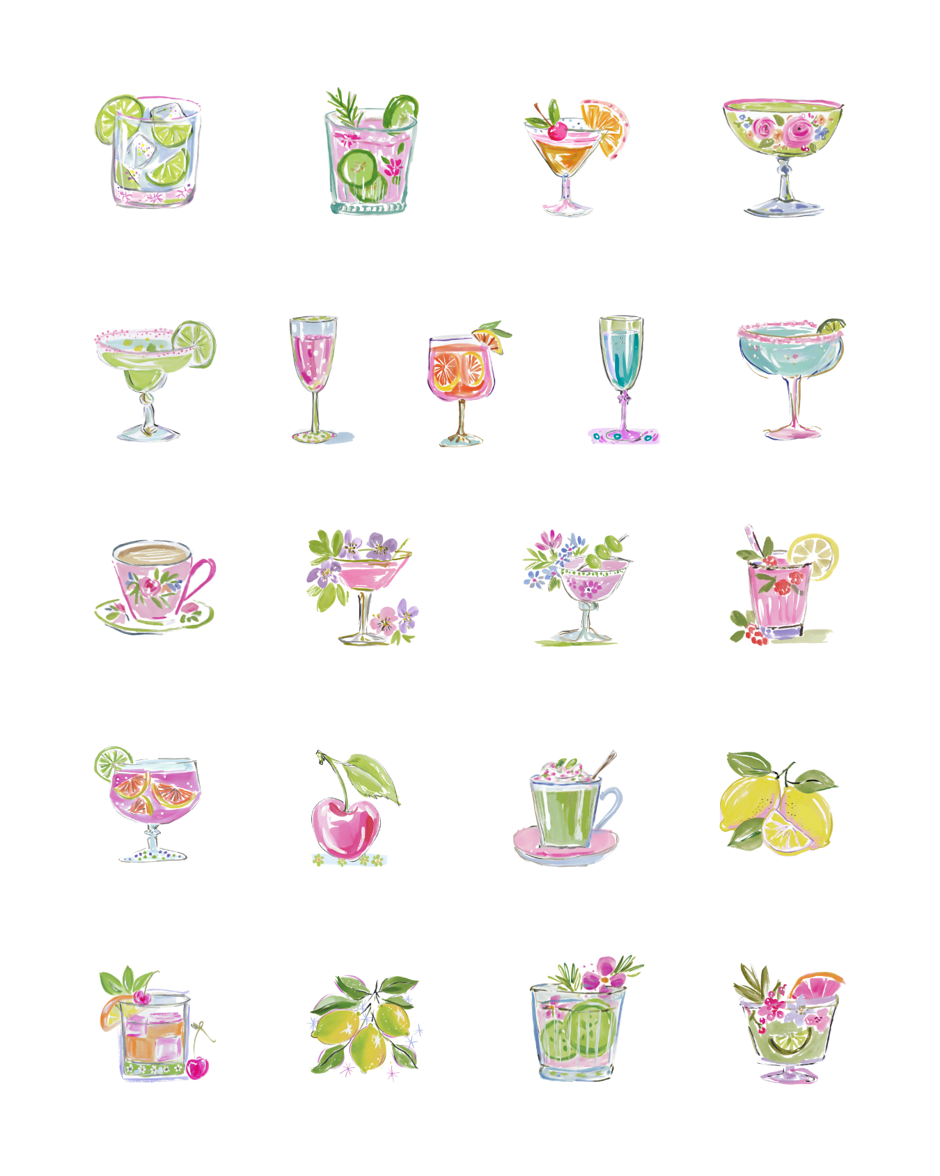 PCC 2306 PREPPY COCKTAILS Transfer Paper | THE CHARM BAR