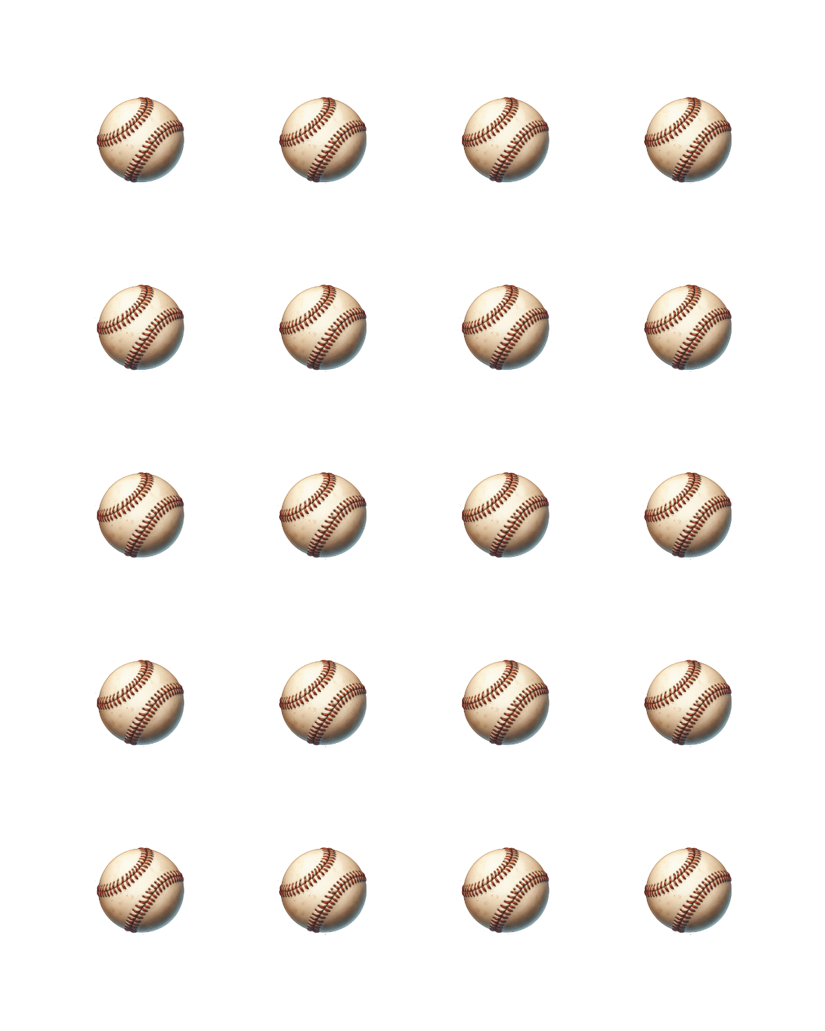 PCC 2313 BASEBALLS Transfer Paper | THE CHARM BAR