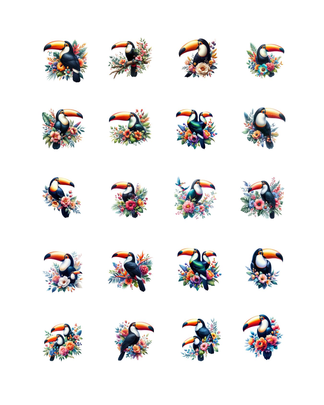 PCC 2334 TOUCAN BIRD Transfer Paper | THE CHARM BAR