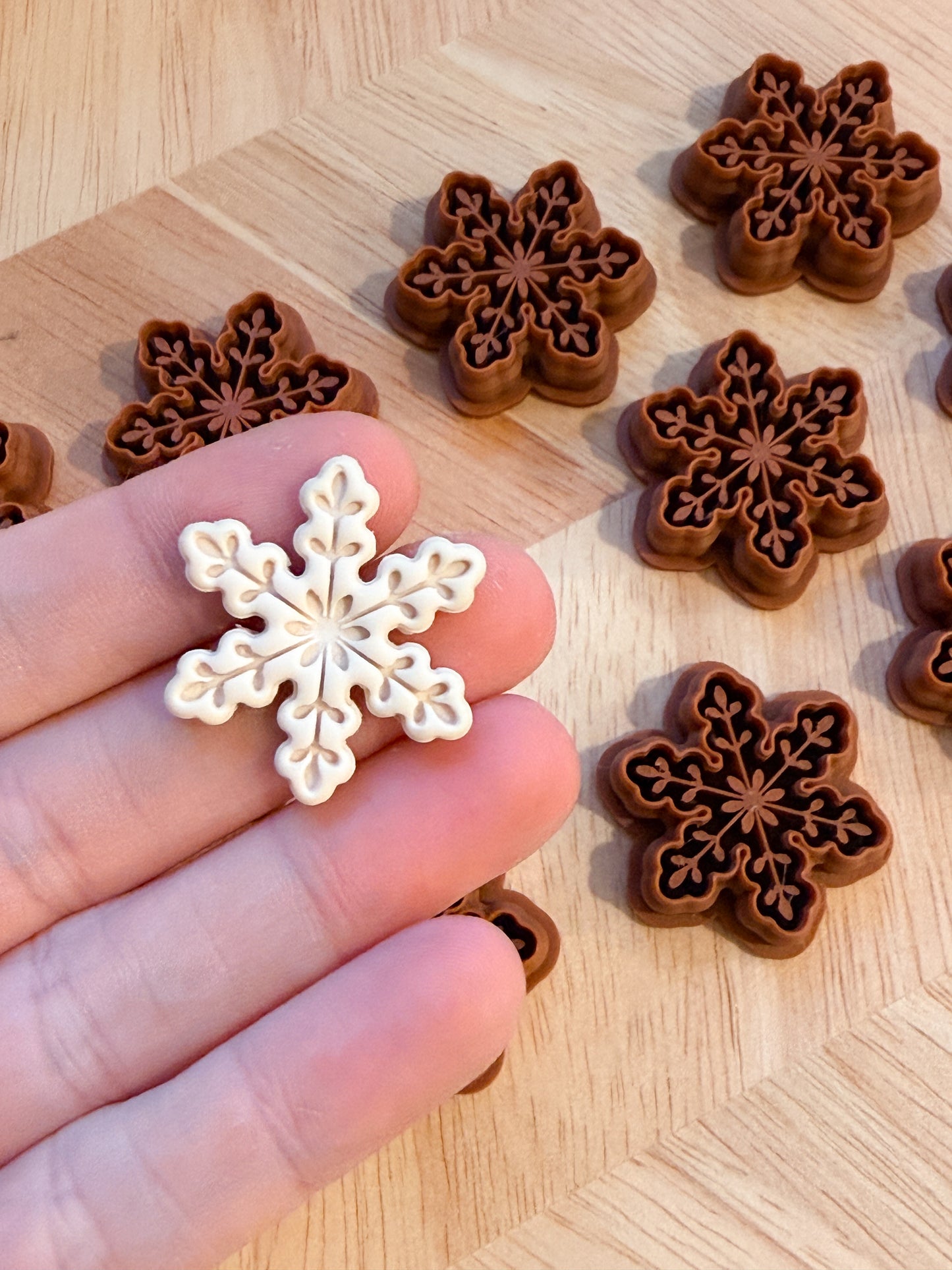 SCANDI SNOWFLAKE EARRING | CHRISTMAS HOLIDAY | CLAY CUTTER