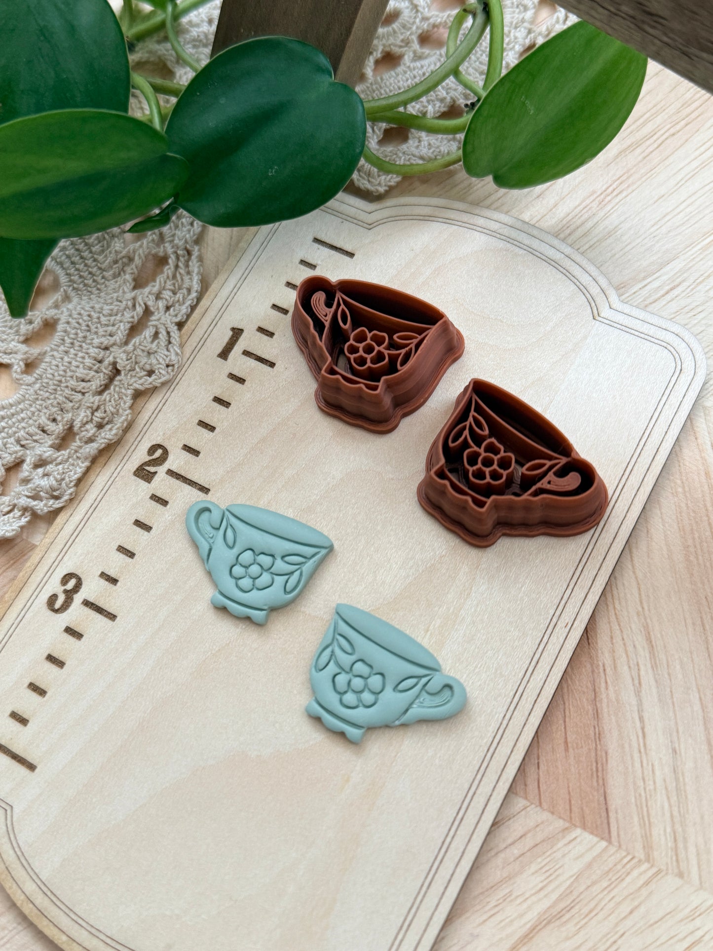 TEACUP FLOWER | Grandma Core | Polymer Clay Cutter