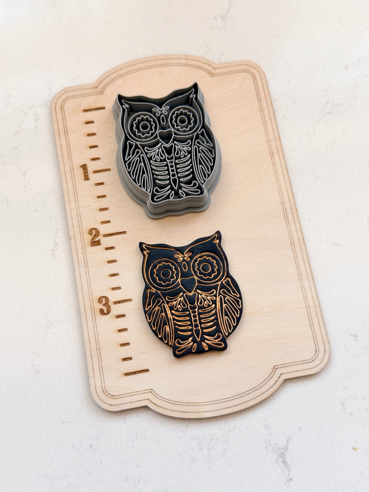 SUGARSKULL OWL SKELETON | FALL AUTUMN | HALLOWEEN | POLYMER CLAY CUTTERS