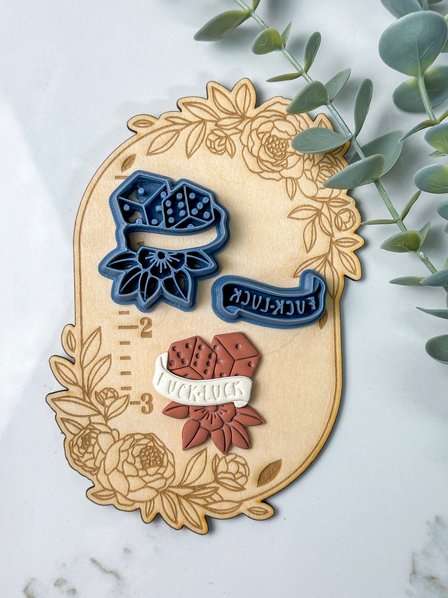 F*CK LUCK | Vegas | Dice | Tattoo | Clay Cutter Set
