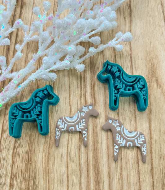 Folk Horse Clay Cutters | Scandinavian | Stars + Snowflakes