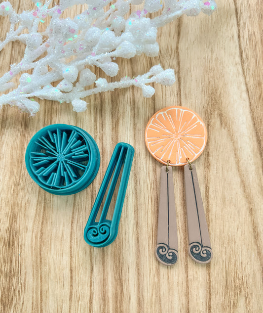 Orange + Cinnamon Stick Clay Cutter Set | Pagan | Christmas Garland