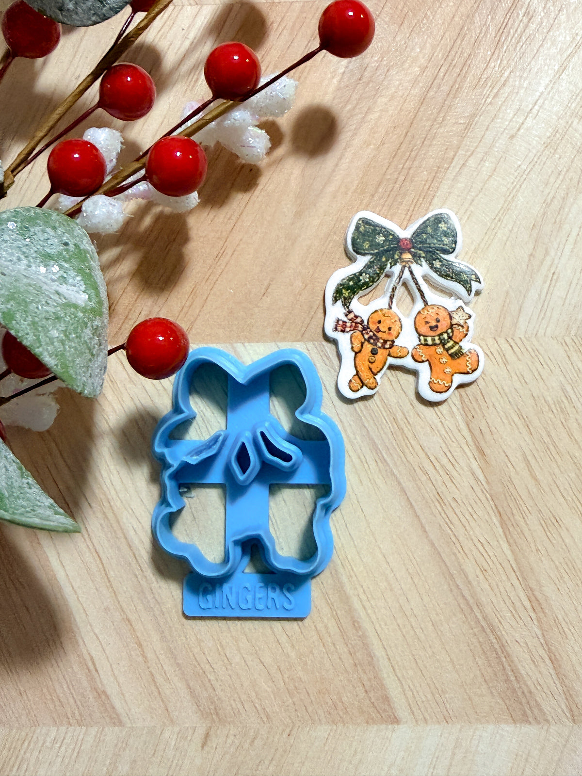 GINGERBREAD MEN DANGLE EARRING TRANSFER PAPER CUTTER BUNDLE | TRANSFER PAPER FOR POLYMER CLAY