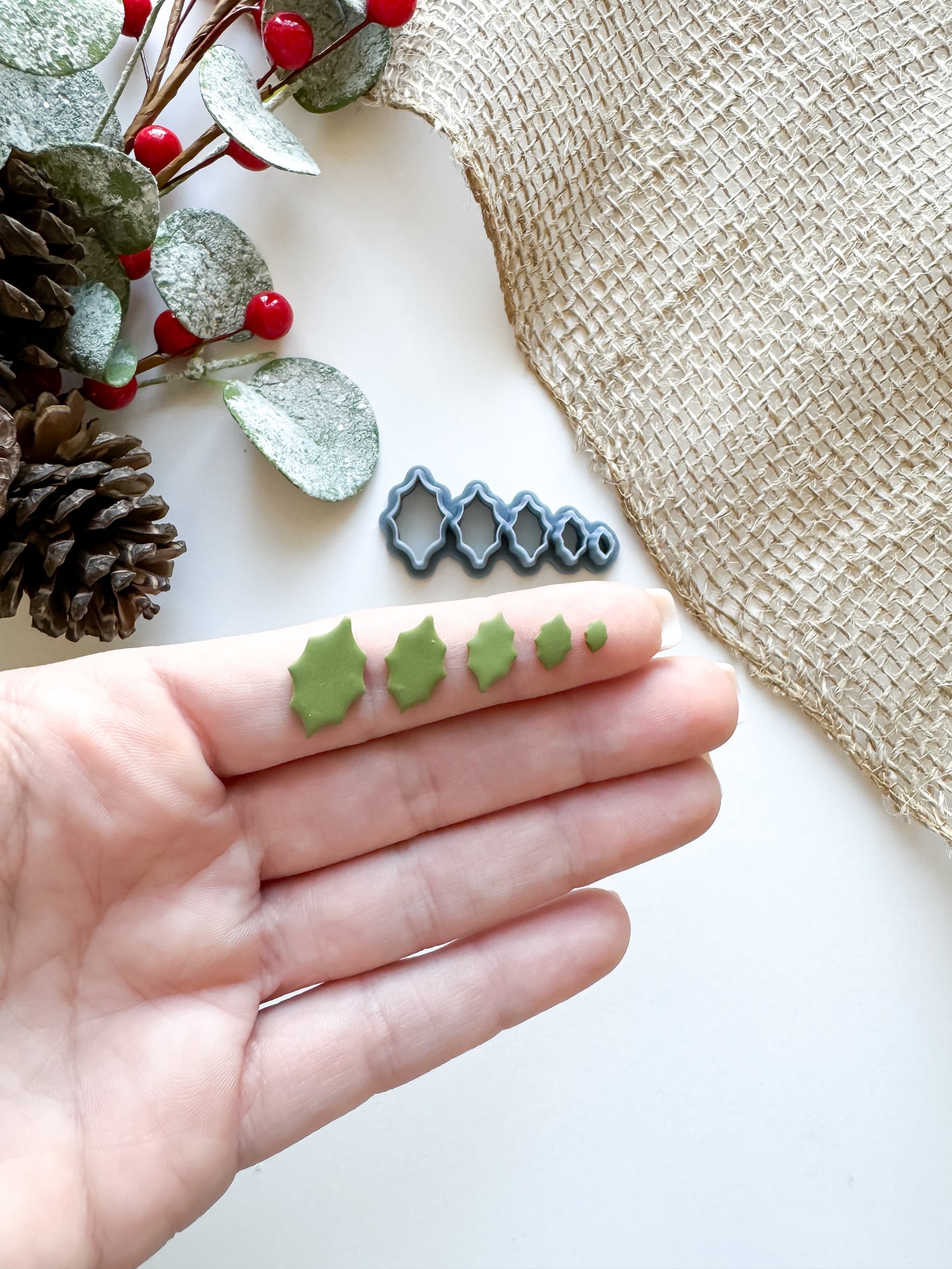 HOLLY MICRO SET | CHRISTMAS | CLAY CUTTER