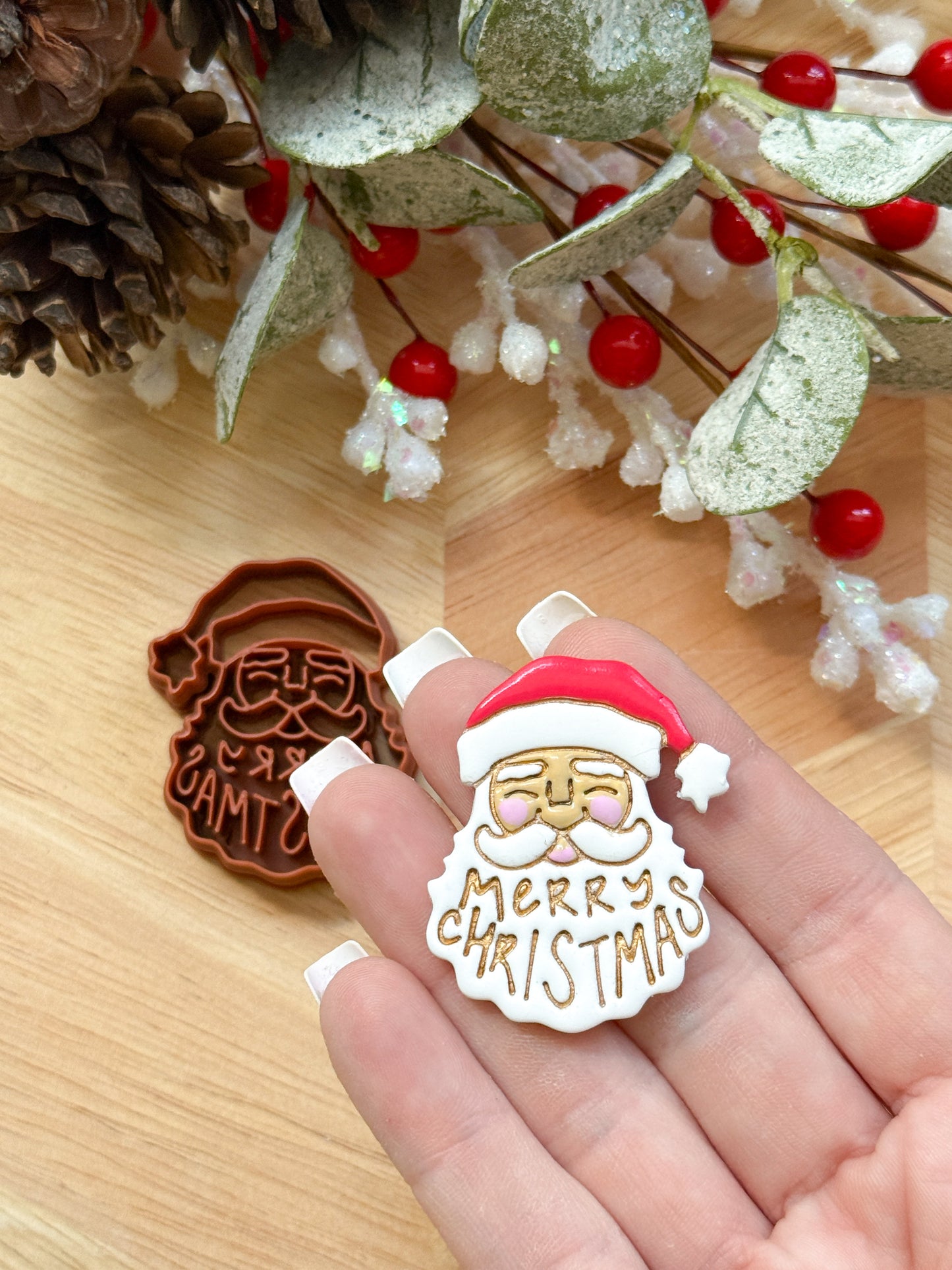 SANTA MERRY CHRISTMAS BEARD | CHRISTMAS HOLIDAY | CLAY CUTTER