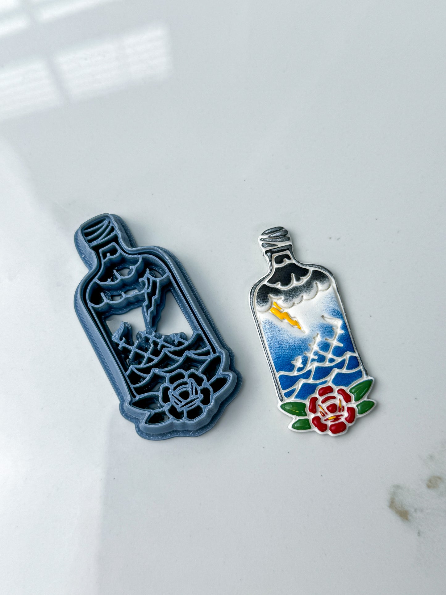 Shipwreck in Bottle | Tattoo | Clay Cutter