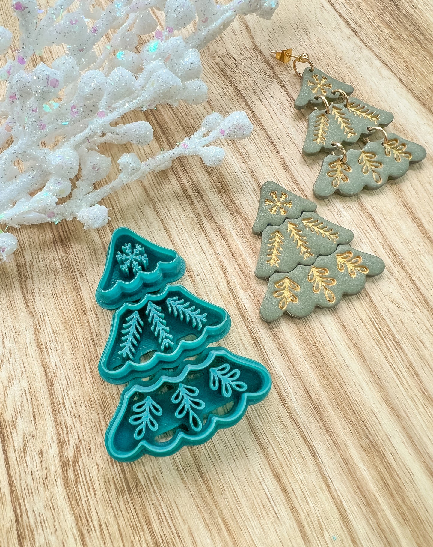 Triple Dangle Christmas Tree Clay Cutter Set | Scandinavian