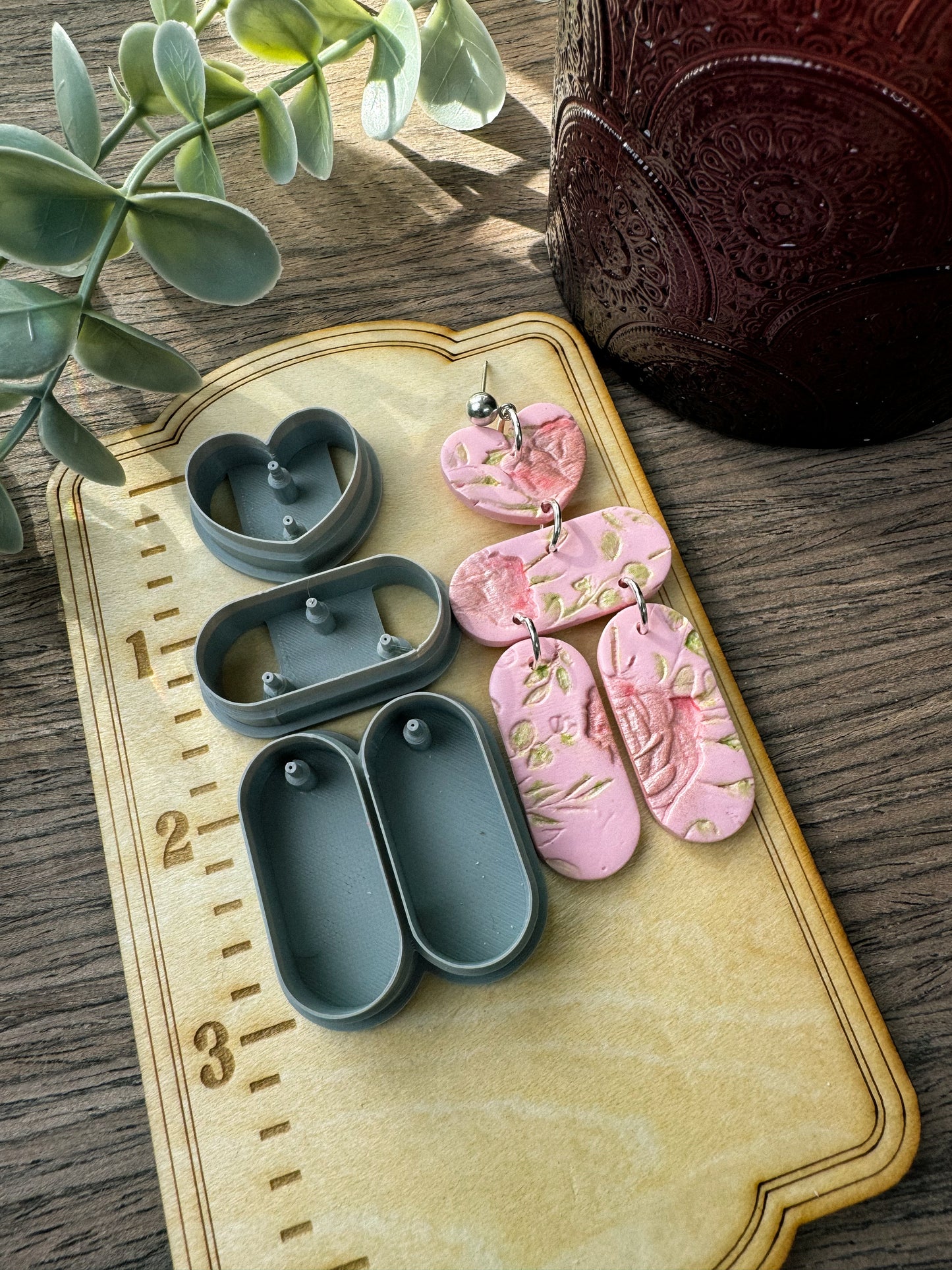 Heart Column Dangle Clay Cutter Set