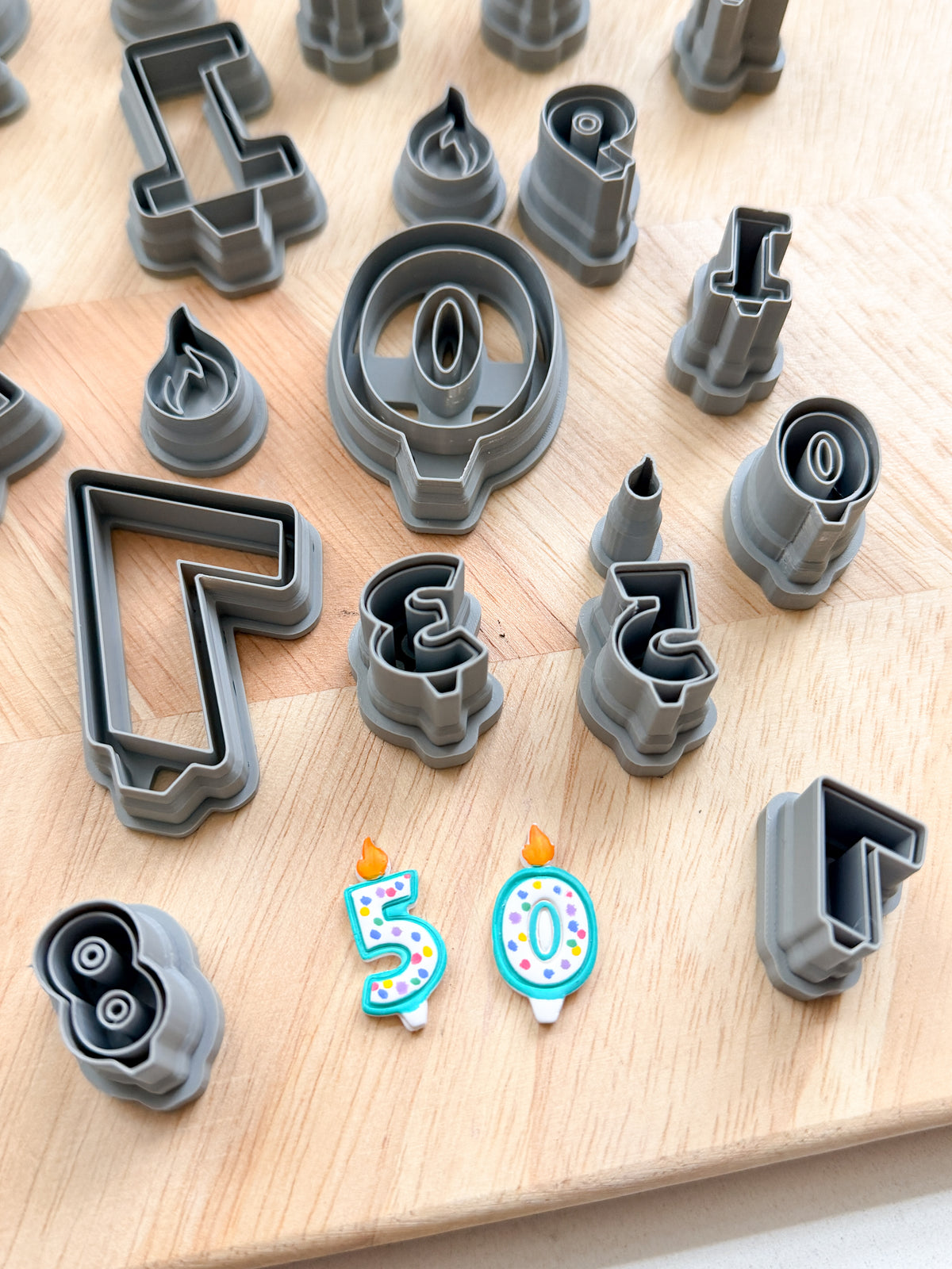 BIRTHDAY NUMBER CANDLES | NUMBERS | POLYMER CLAY CUTTERS