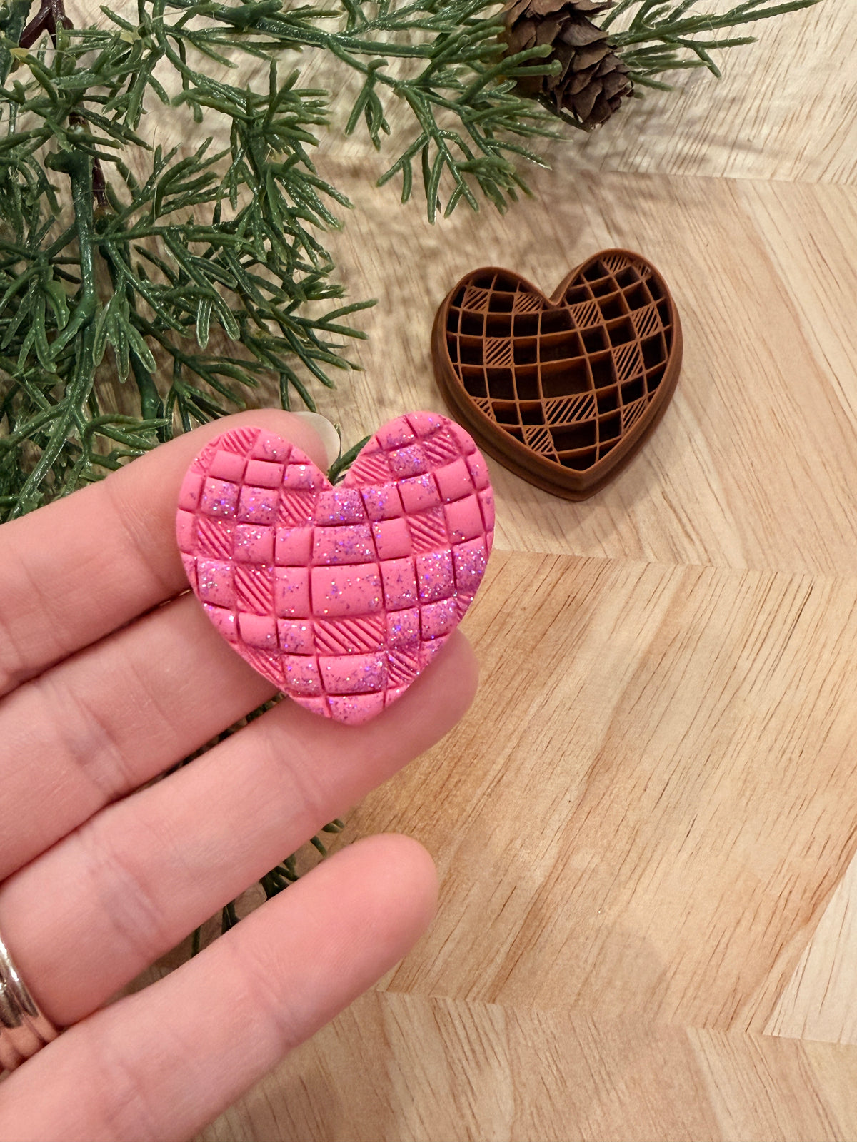 DISCO HEART RETRO CLAY CUTTER | VALENTINES HOLIDAY | POLYMER CLAY CUTTER