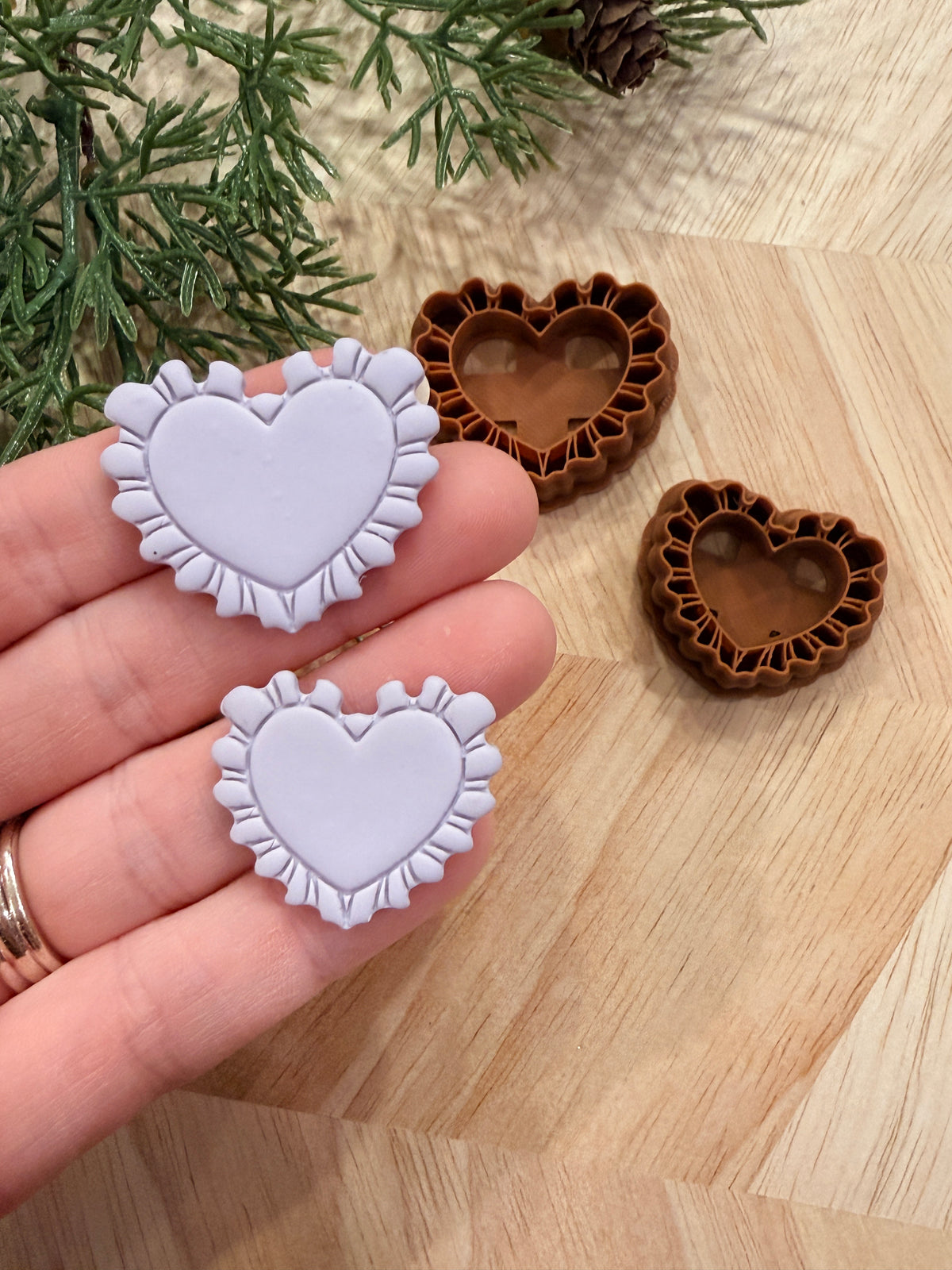 RUFFLED HEART CLAY CUTTER | VALENTINES HOLIDAY | POLYMER CLAY CUTTER