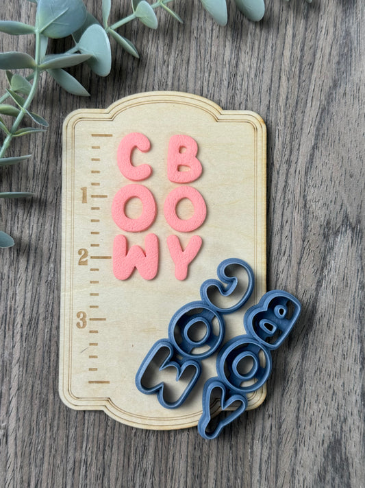 COW BOY Puffy Letters | Country Western Clay Cutters
