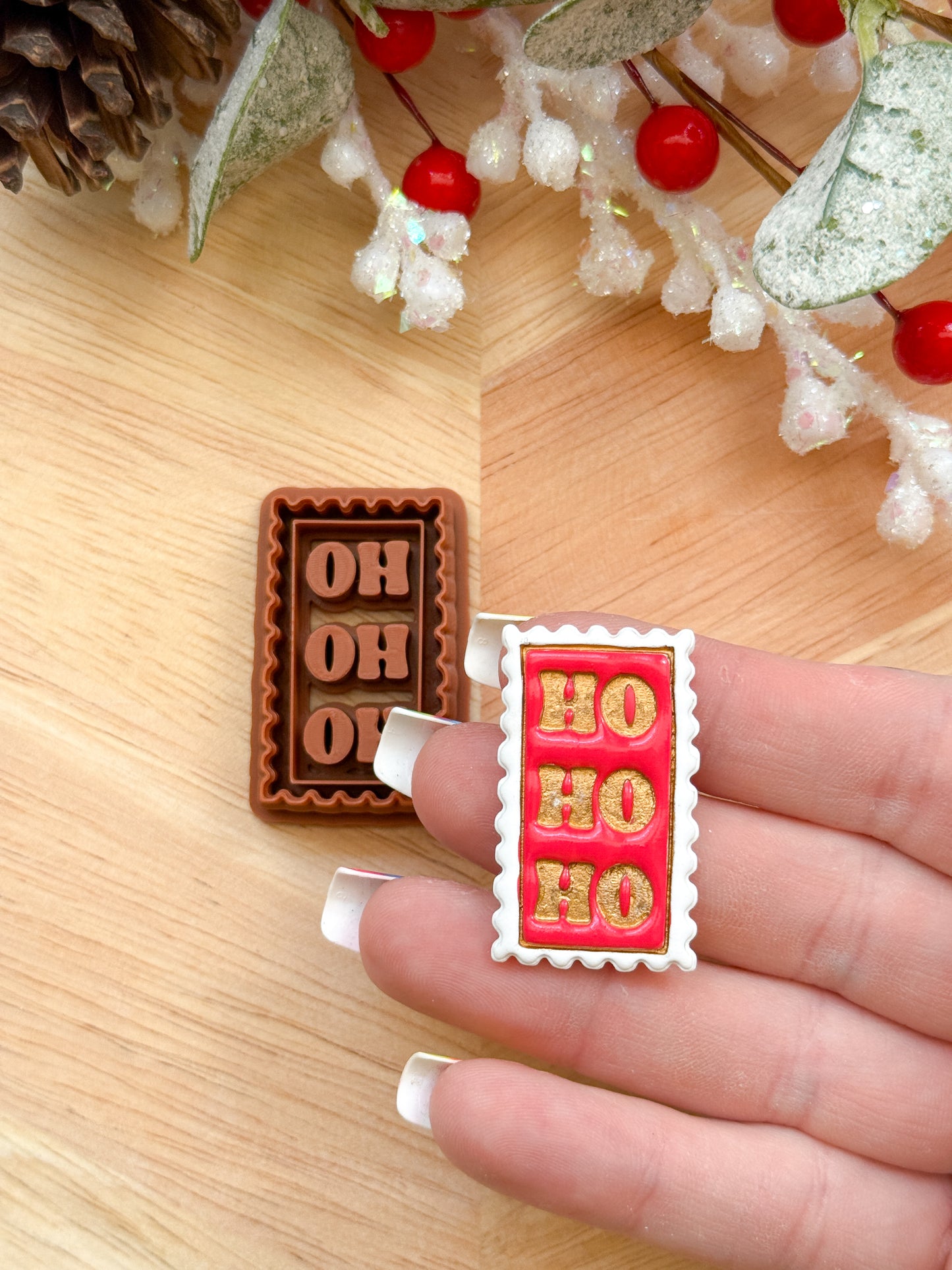 HO HO HO STAMP | CHRISTMAS HOLIDAY | CLAY CUTTER