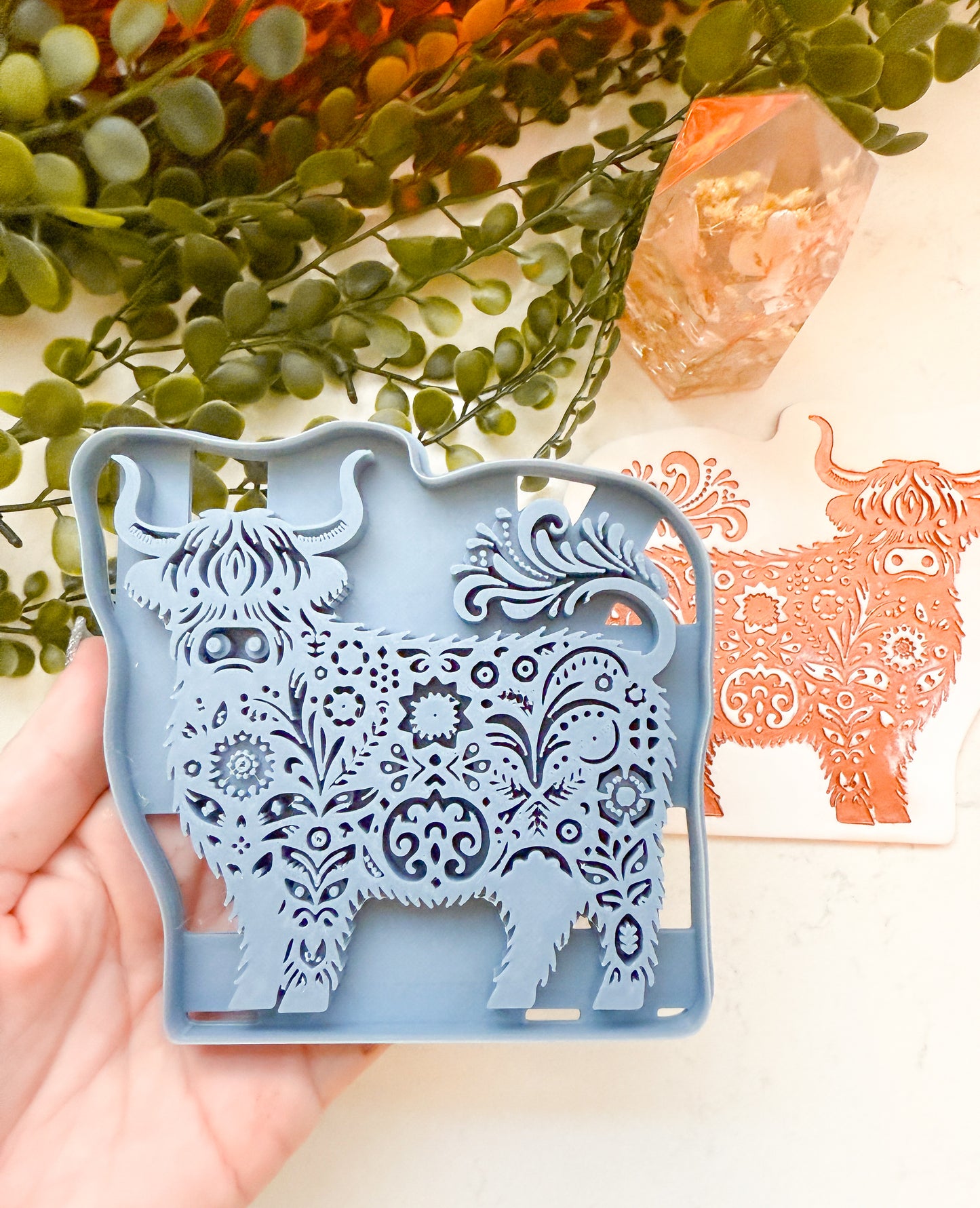 WALL ART | HIGHLAND COW | LARGE CLAY CUTTER