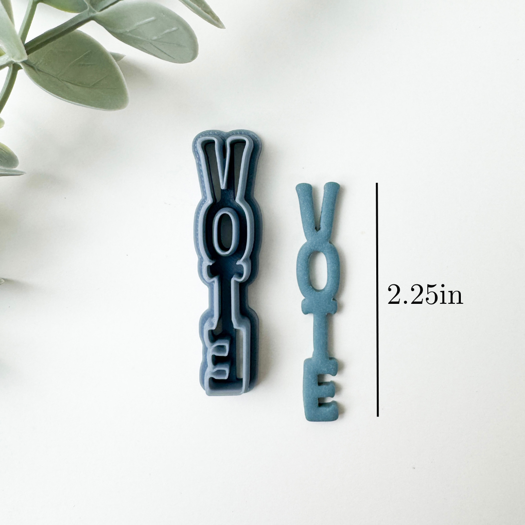VOTE | LETTER DANGLE | ELECTION CLAY CUTTER