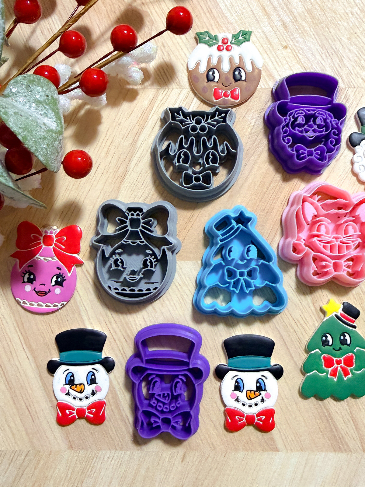 VINTAGE CHRISTMAS FACES CLAY CUTTERS | CHRISTMAS | POLYMER CLAY CUTTER