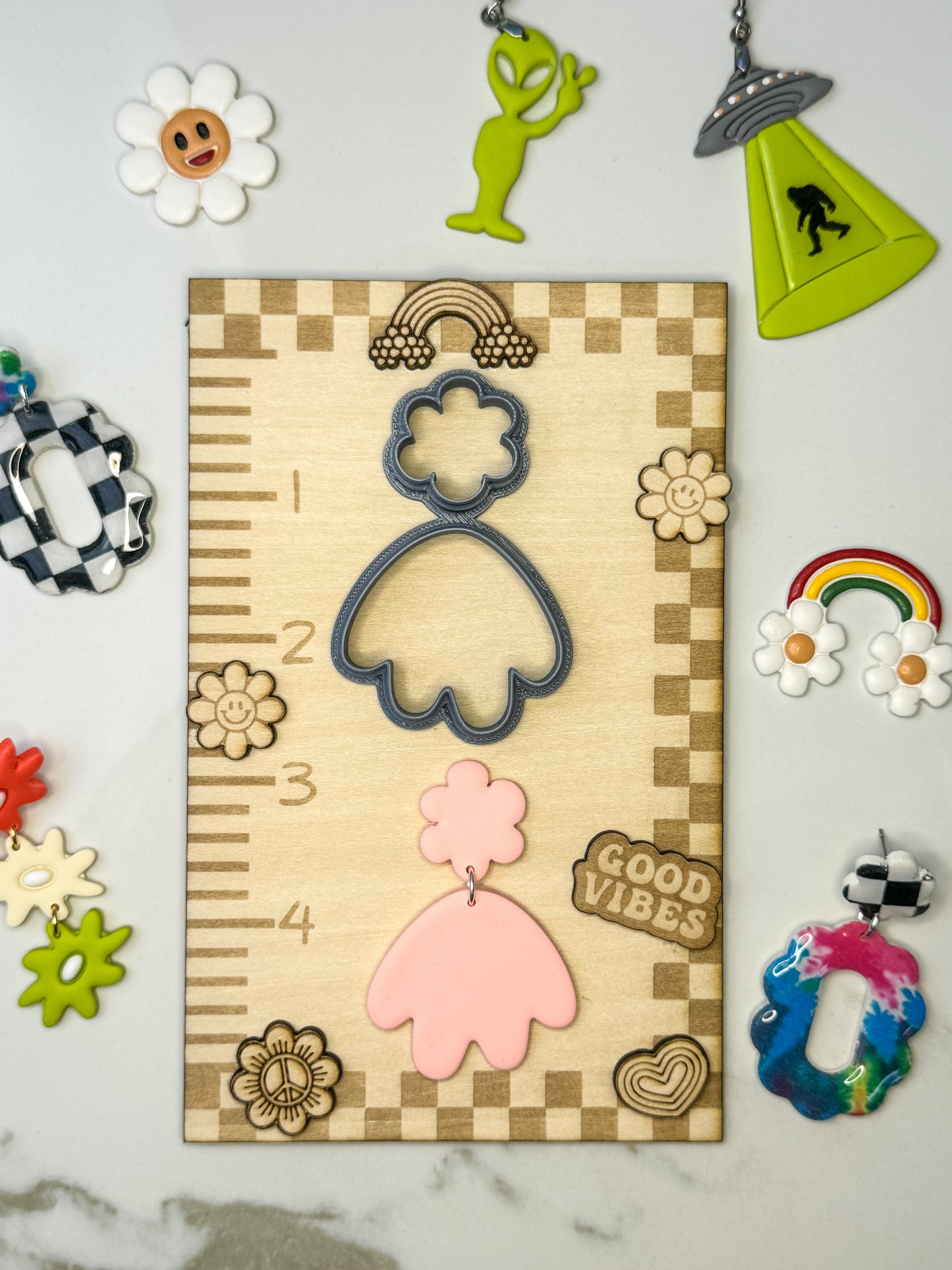 Abstract Daisy Drop Clay Cutter Set