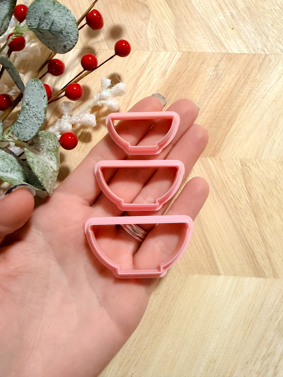 PYREX BOWL SET (standard) ORNAMENT CLAY CUTTER | CHRISTMAS | POLYMER CLAY CUTTER