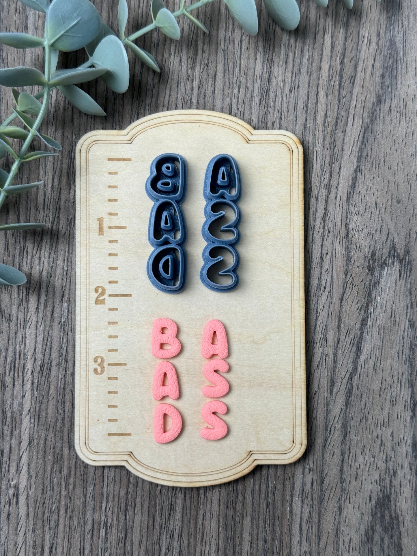 BAD ASS Puffy Letters | Country Western Clay Cutters