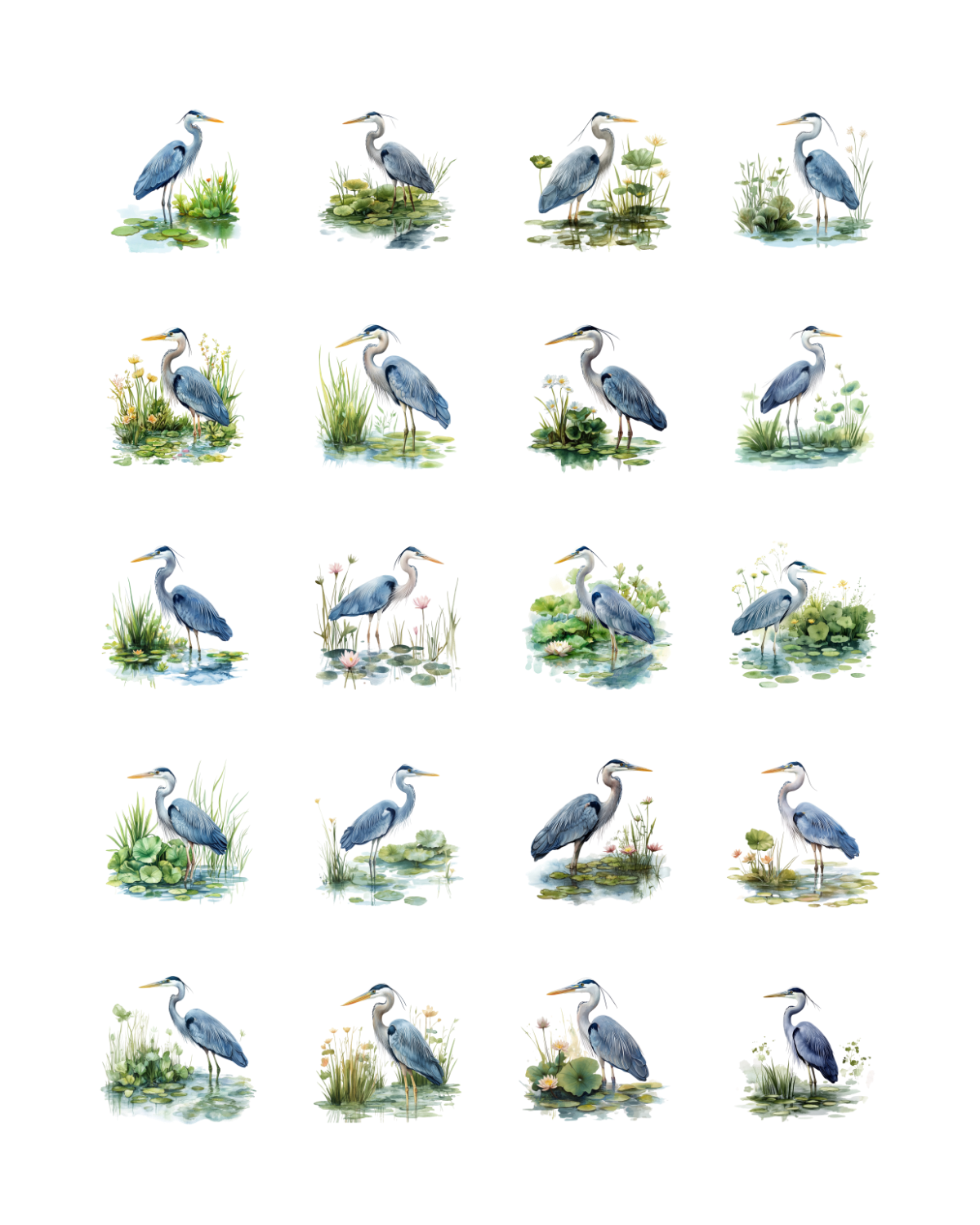 PCC 2264 BLUE HERON Transfer Paper | THE CHARM BAR