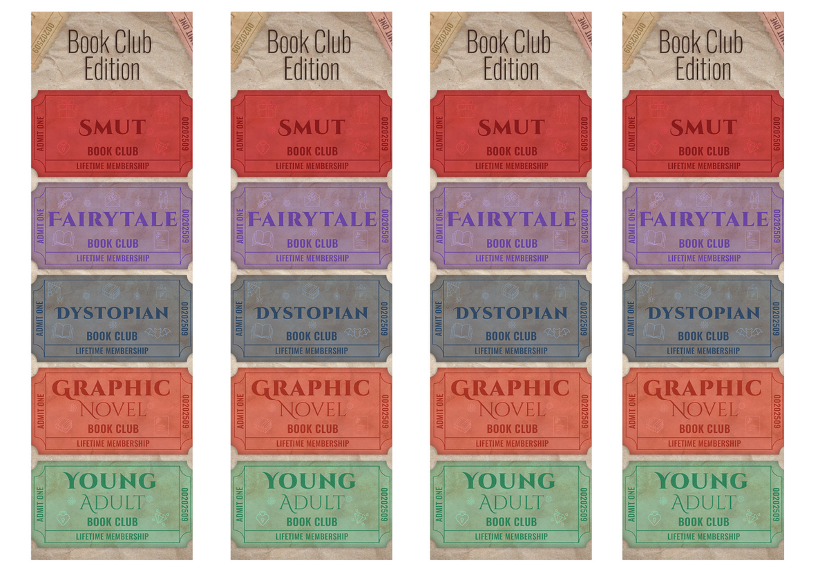 BOOK074 BOOK SPINES | Bookmark Set of 4 | BOOKMARK TRANSFER PAPER