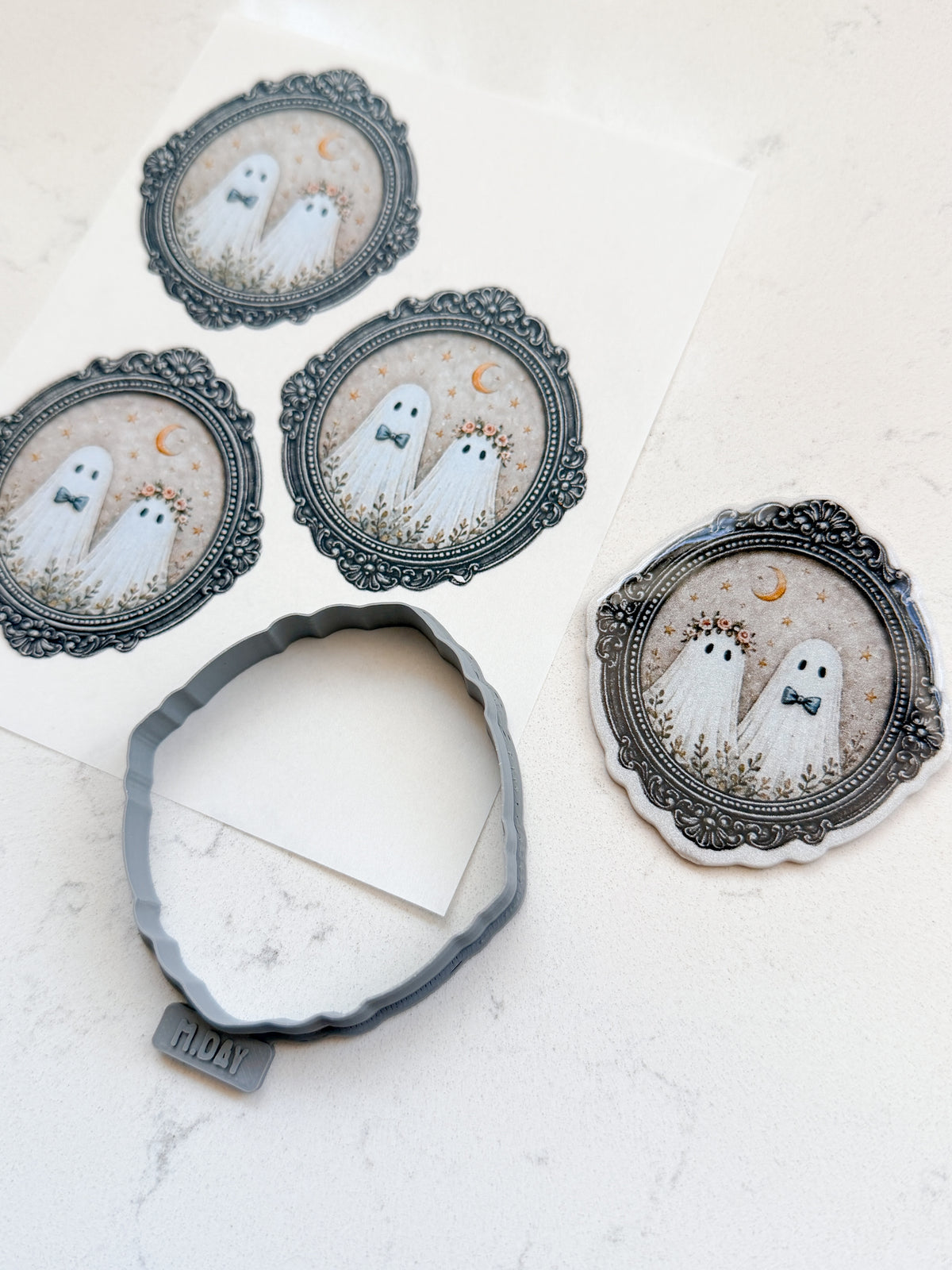 004 HAUNTED MARRIED DAY MAGNET TRANSFER PAPER CUTTER BUNDLE | TRANSFER PAPER FOR POLYMER CLAY