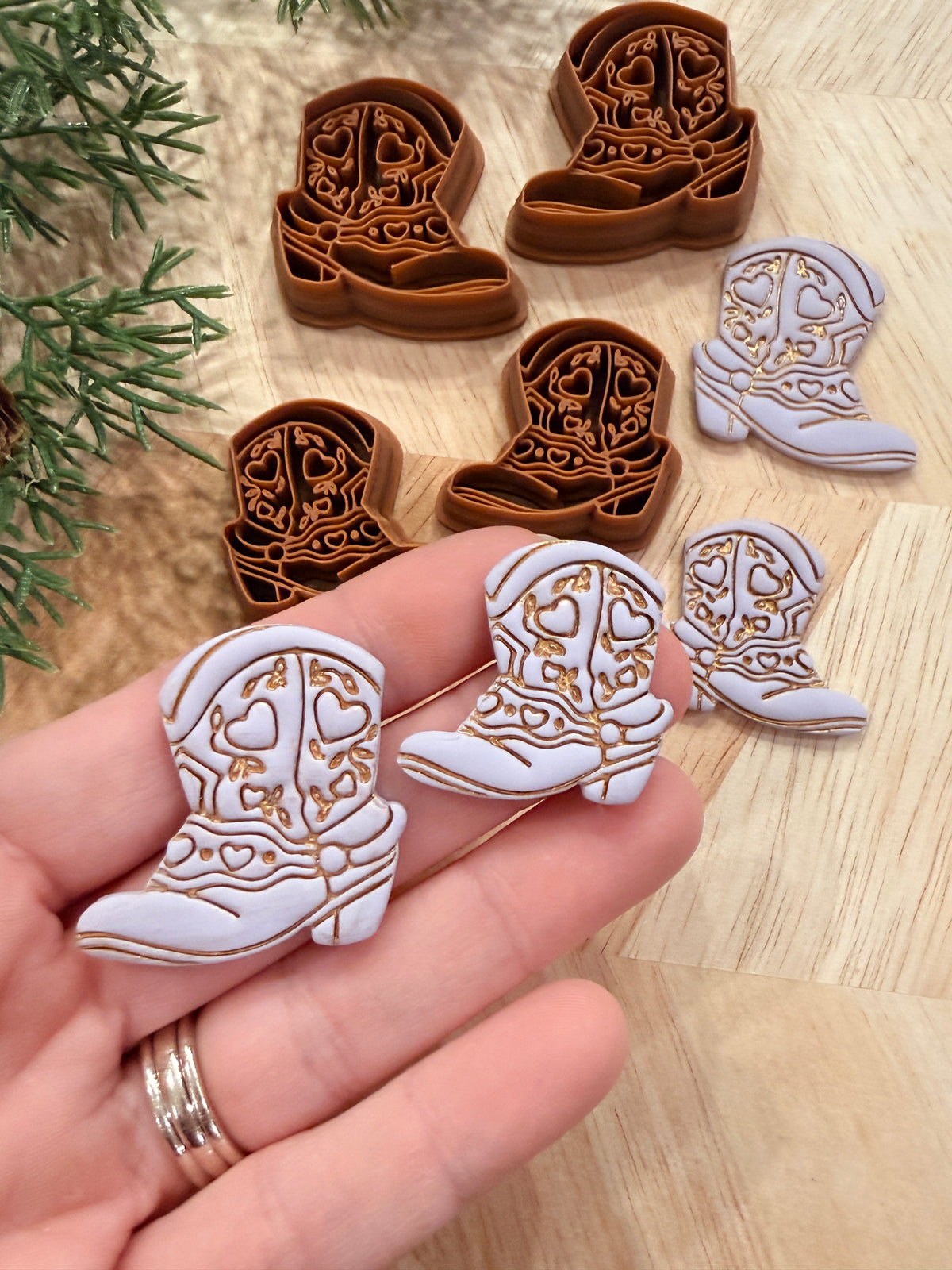 SHORT WESTERN BOOT CLAY CUTTER | VALENTINES HOLIDAY | POLYMER CLAY CUTTER