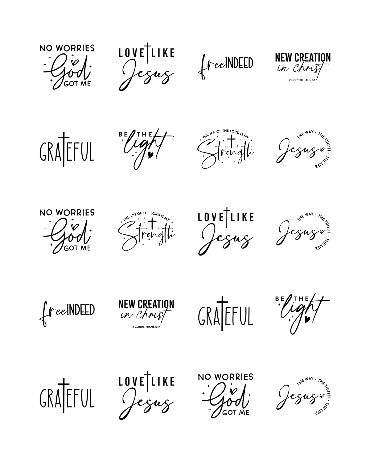 PCC 2274 CHRISTIAN WORDS Transfer Paper | THE CHARM BAR