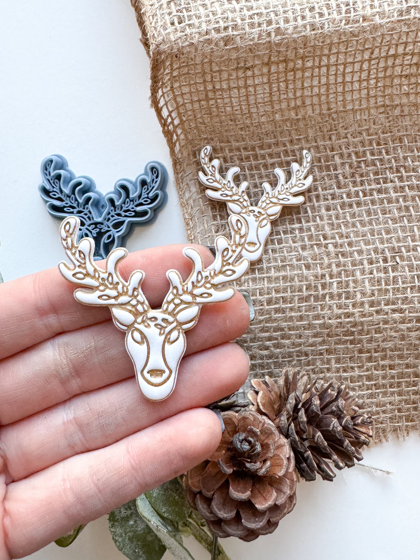 OG REINDEER HEAD | CHRISTMAS | CLAY CUTTER