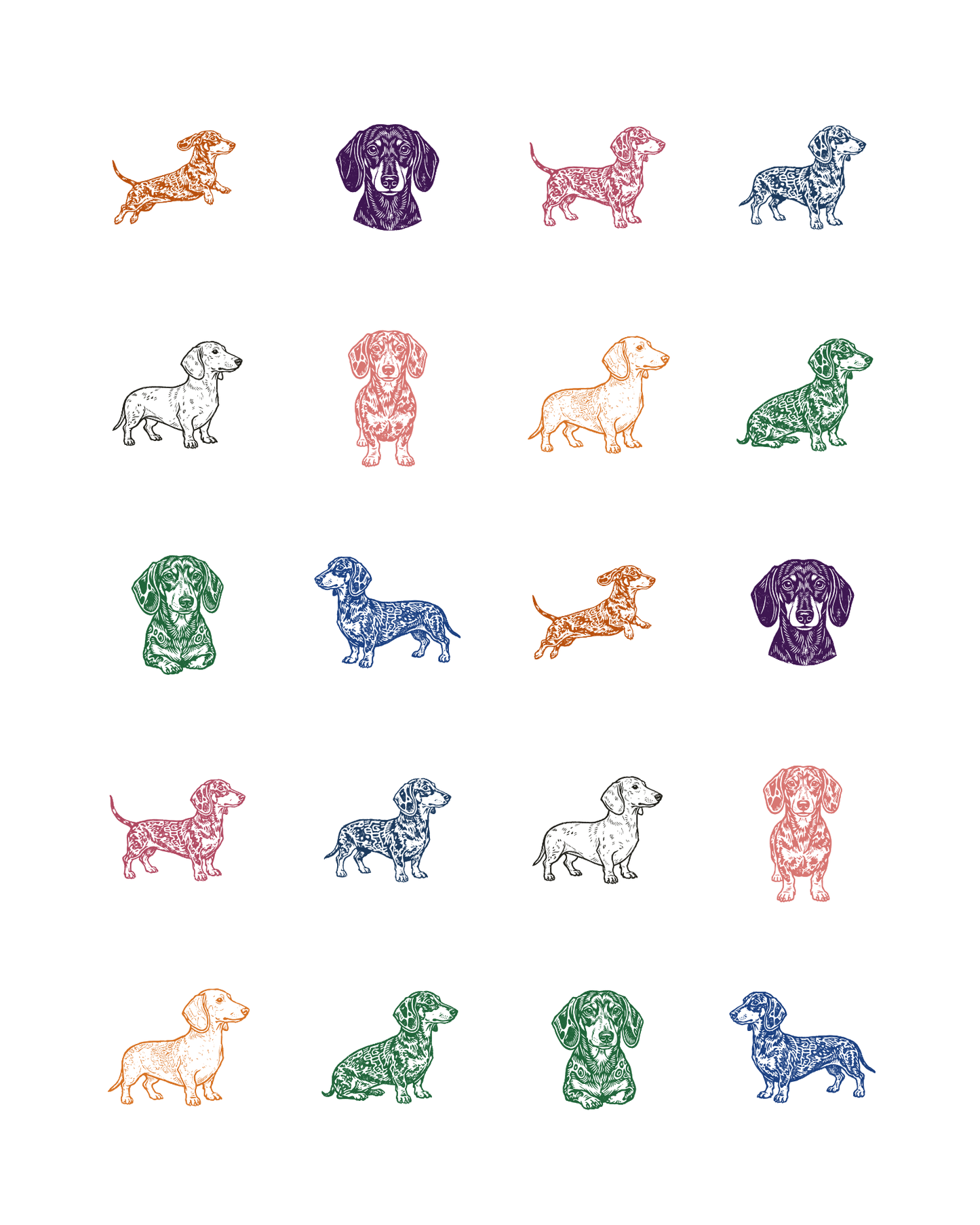 PCC 2271 DACHSHUND Transfer Paper | THE CHARM BAR