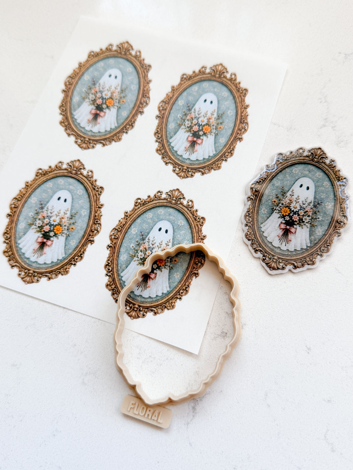 002 HAUNTED FLORAL MAGNET TRANSFER PAPER CUTTER BUNDLE | TRANSFER PAPER FOR POLYMER CLAY