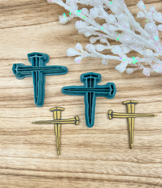 Nail Cross Clay Cutters | Religious Christmas | Jesus