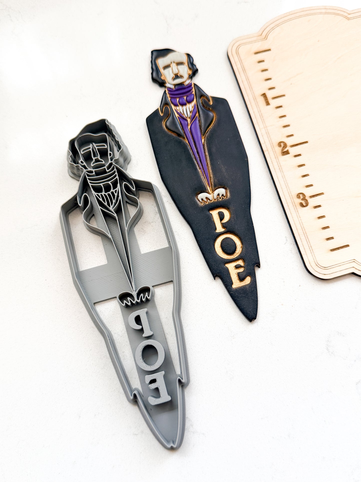 POE CROW BOOKMARK | POE.MS | EDGAR ALLEN POE INSPIRED | POLYMER CLAY CUTTERS