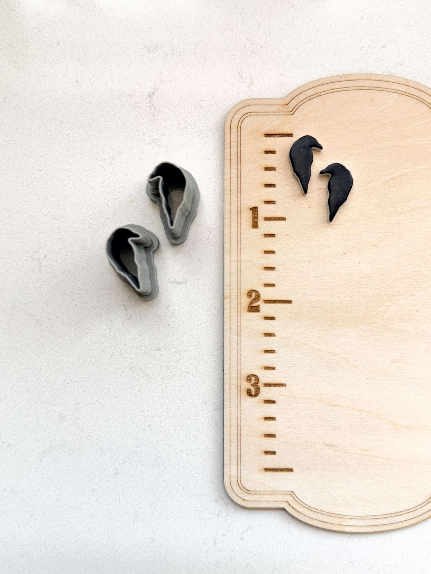 CROW STUDS | POE.MS | EDGAR ALLEN POE INSPIRED | POLYMER CLAY CUTTERS