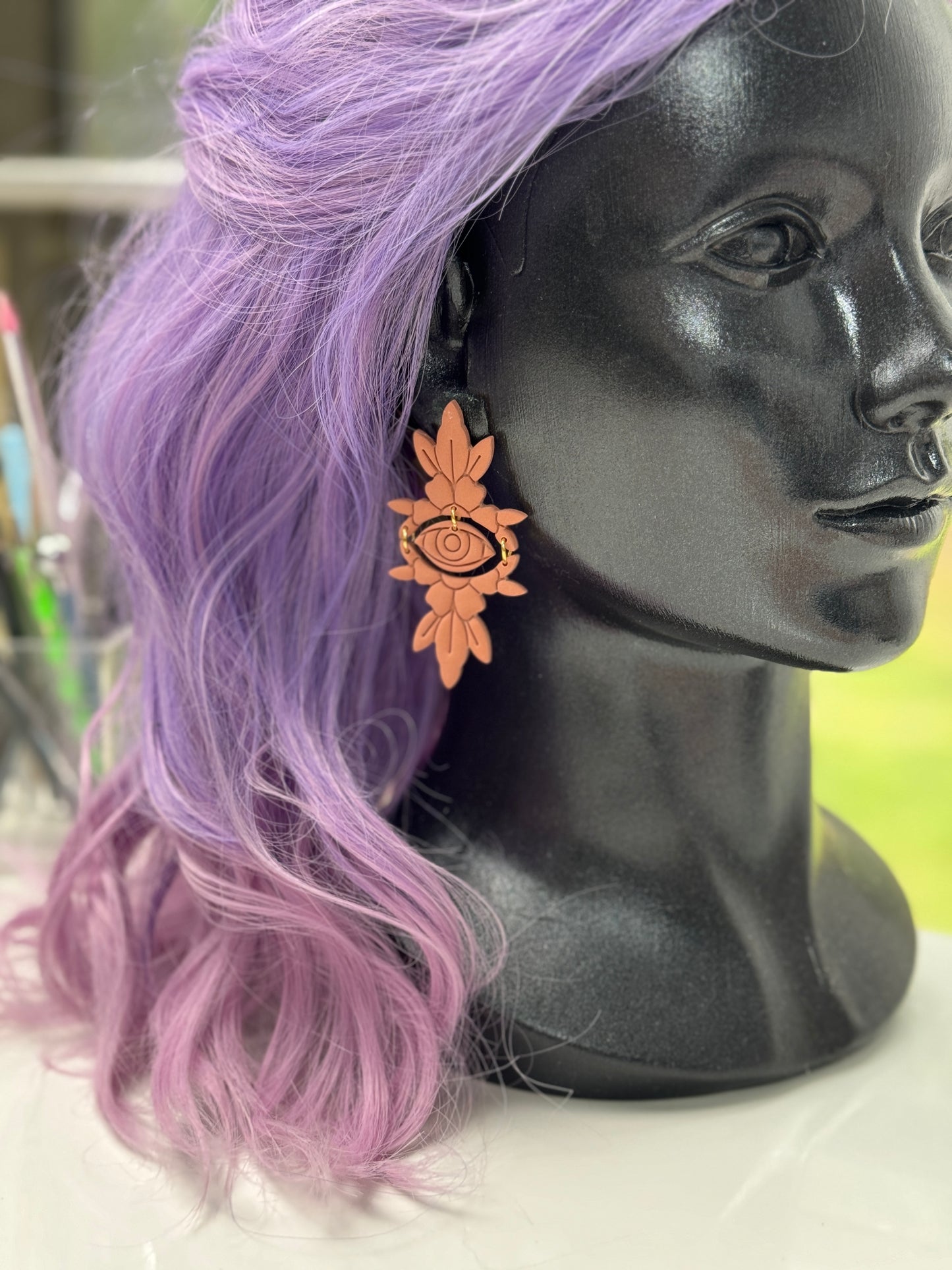 Flower Eye Dangle | Tattoo | Clay Cutters