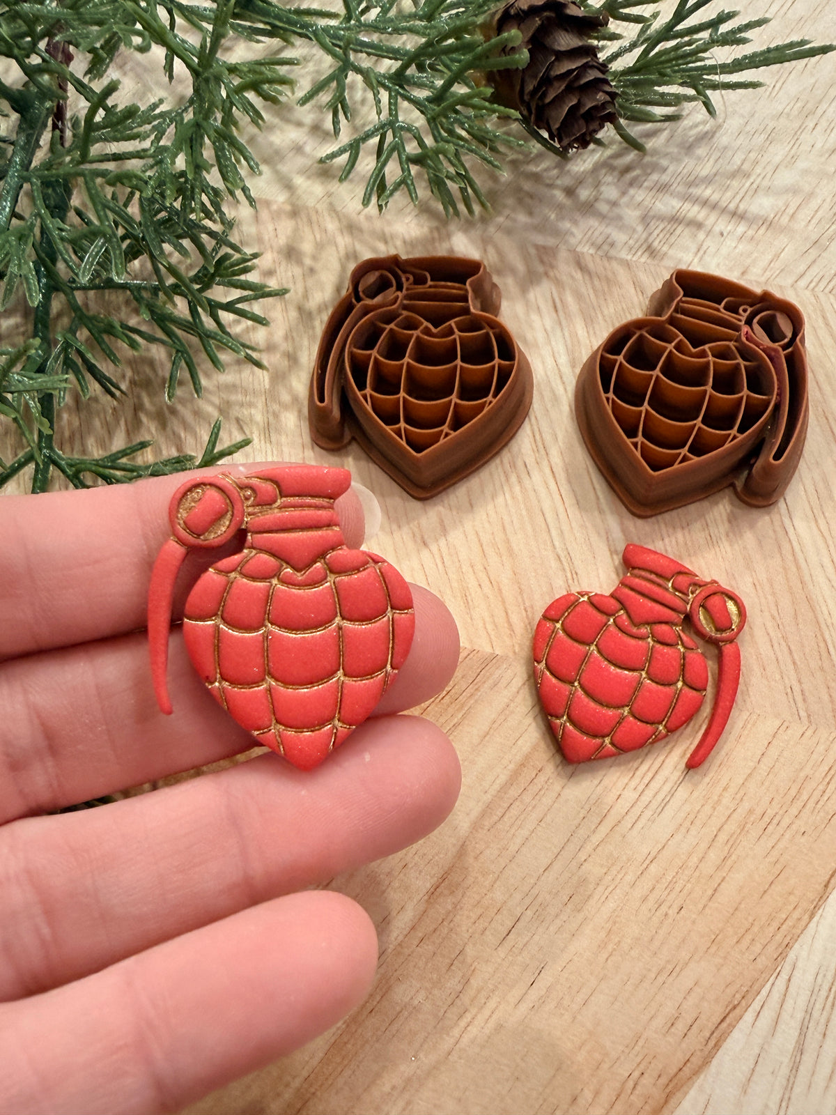 LOVE GERNADE CLAY CUTTER | VALENTINES HOLIDAY | POLYMER CLAY CUTTER