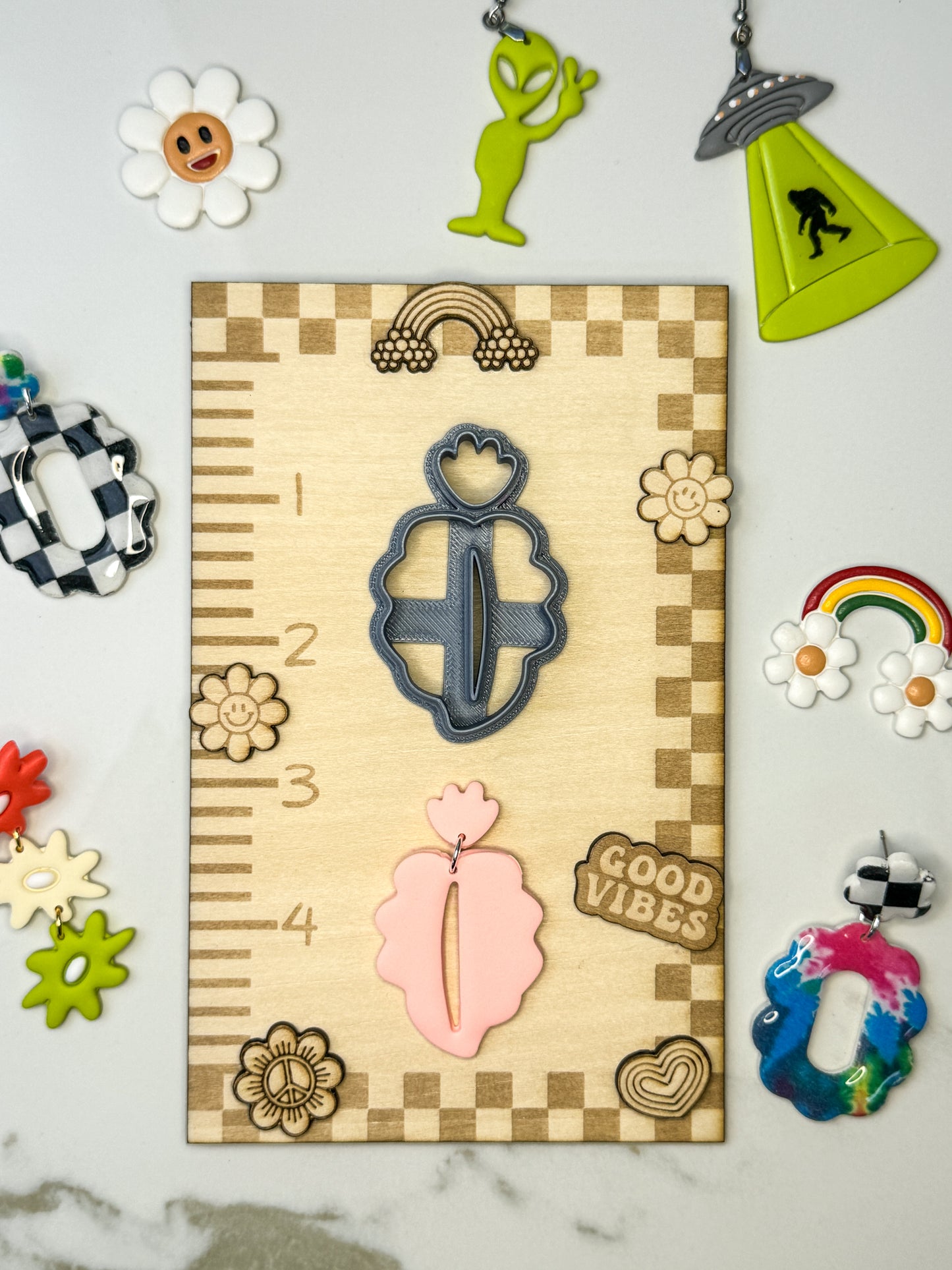 Hippie Abstract Monstera Clay Cutter Set