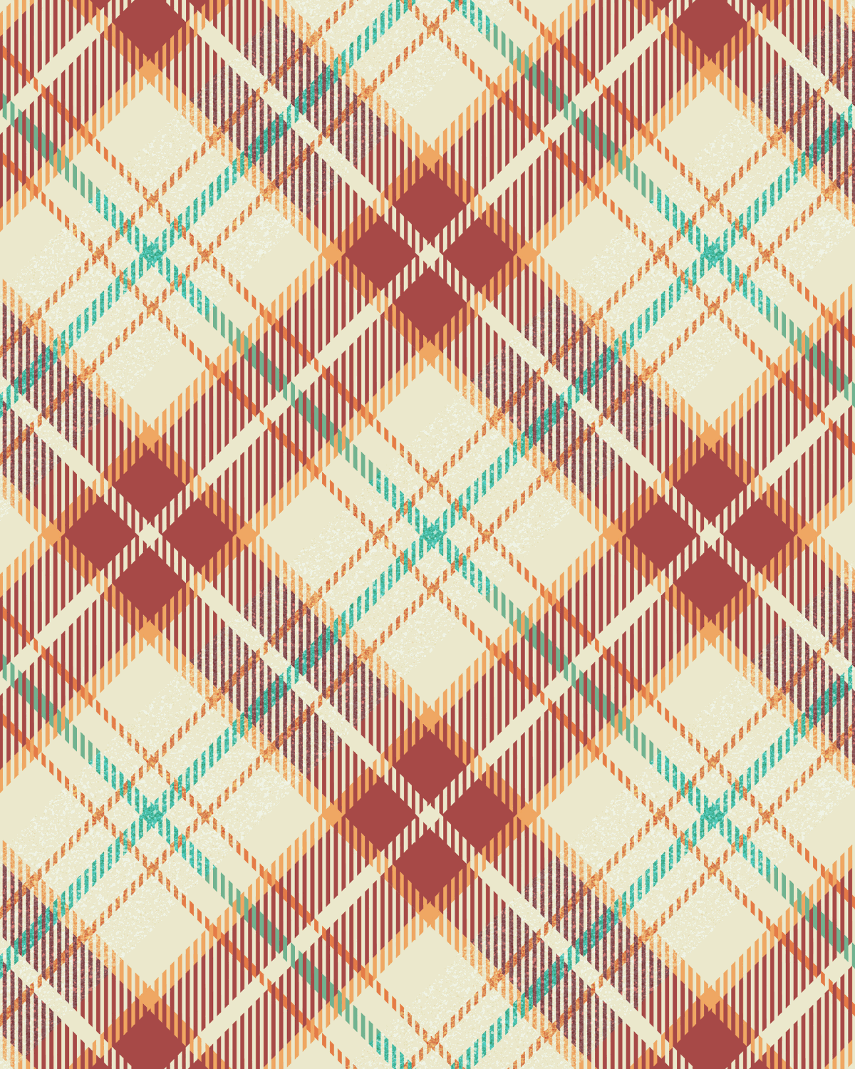 Fall-themed plaid pattern transfer paper for polymer clay art projects, size 4x5 inches, featuring warm autumn colors.
